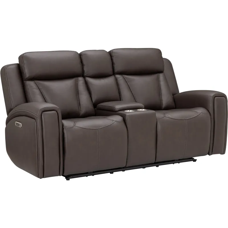 Maveric Bette Coffee Power Zero Gravity Console Loveseat P3