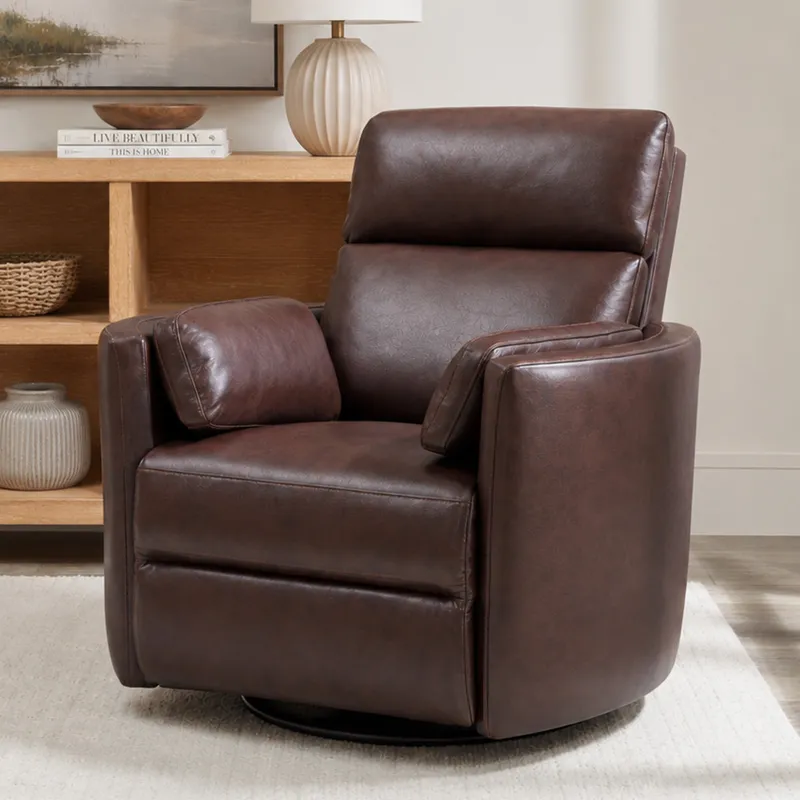 Radius Hickory Brown Manual Swivel Glider Recliner Two Pack