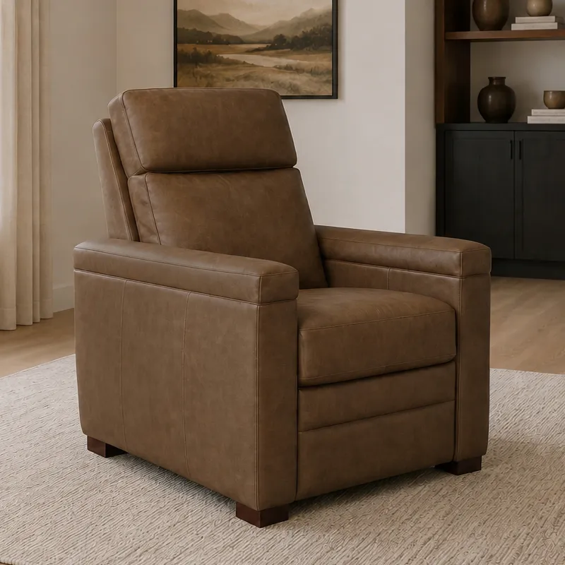 Garrison Renaissance Tobacco Manual Pushback Recliner Two Pack