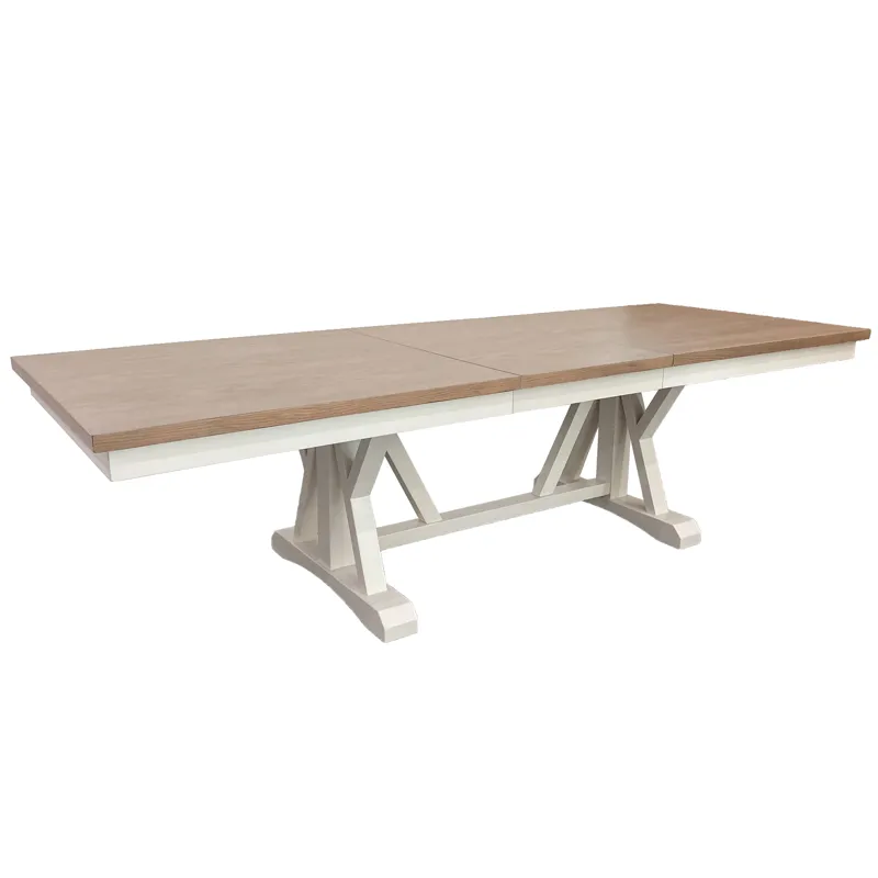 Americana Modern Dining 88 inch Trestle Extendable Dining Table