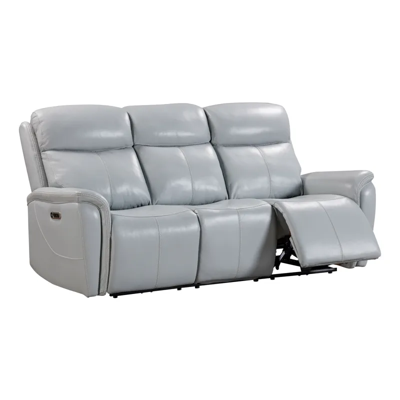 Cascade Seamist Grey Power Reclining Sofa and Loveseat