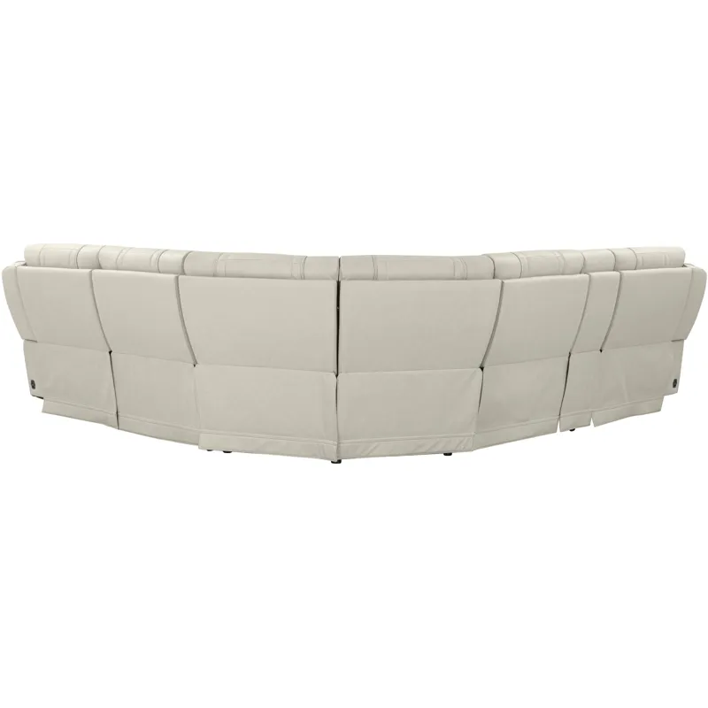 Sausalito Platinum Envy 6 Piece Modular Zero Gravity Power Reclining Sectional with Power Adjustable Headrests