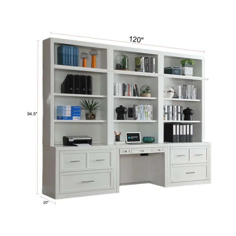 Catalina 6 Piece Workspace Library Wall