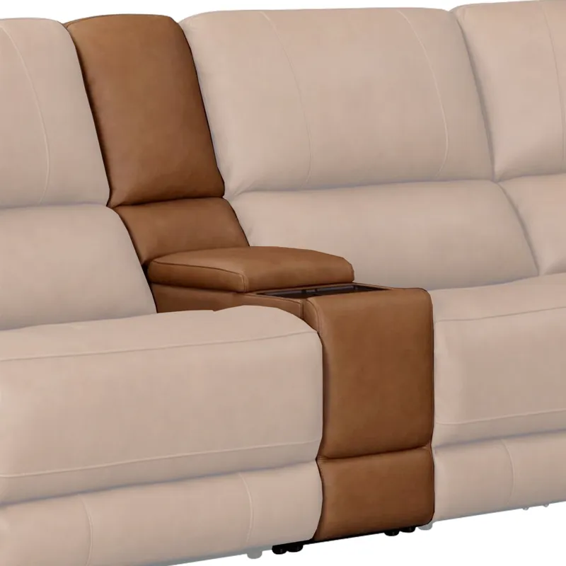 Belmont Lyric Caramel Entertainment Tilt Console with Wireless Charger