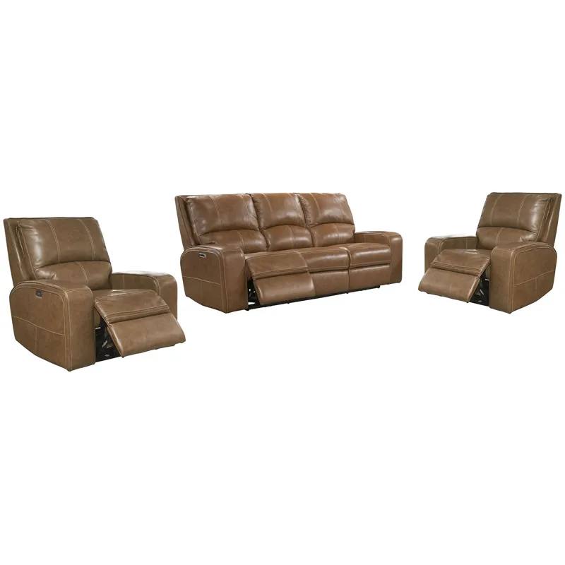 Swift Bourbon Power Reclining Sofa and Two Recliners