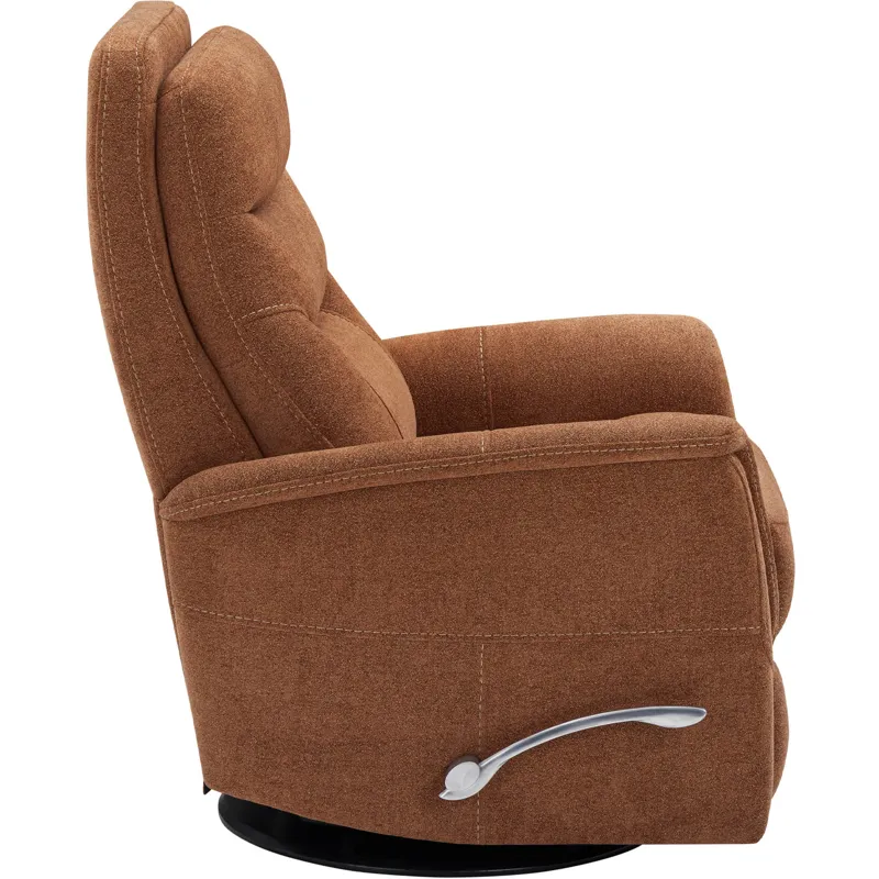 Gemini Snazzy Terracotta Manual Swivel Glider Recliner Two Pack