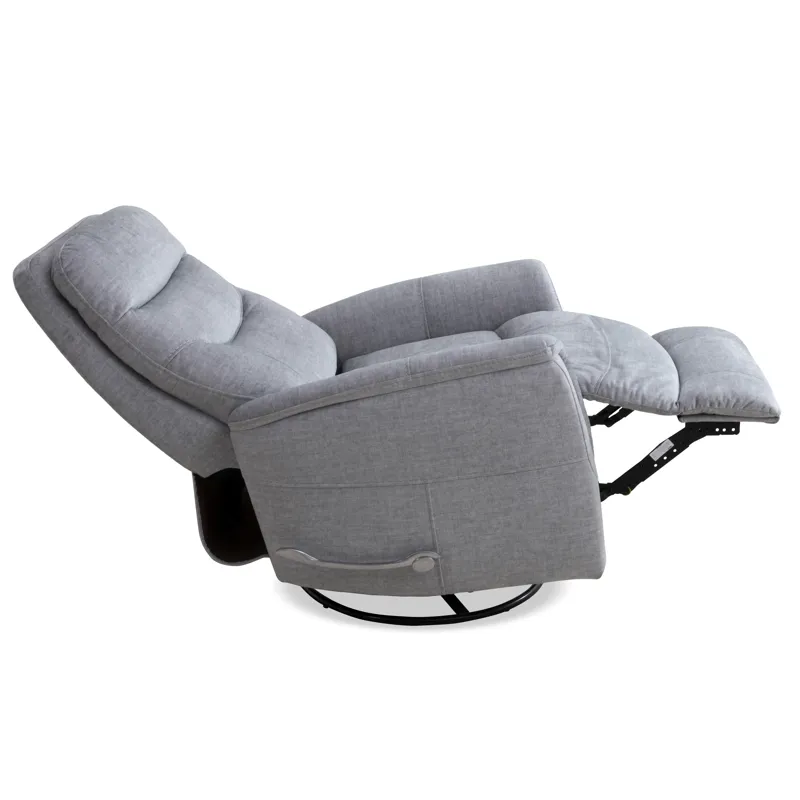 Gemini Capri Silver Swivel Glider Recliner Two Pack