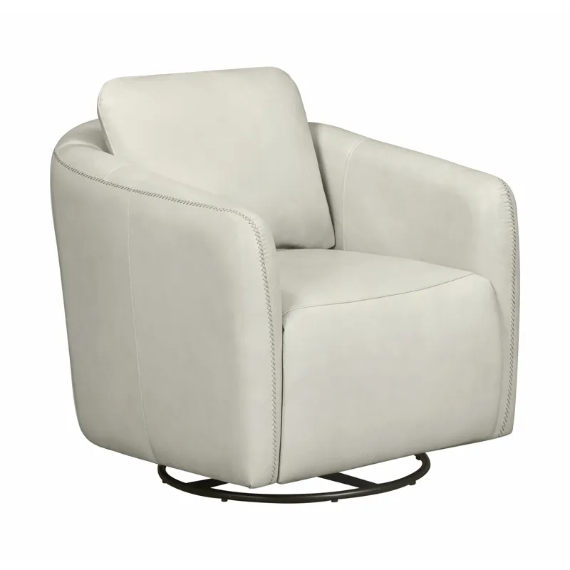 Dante Renaissance Ivory Swivel Glider Accent Chair