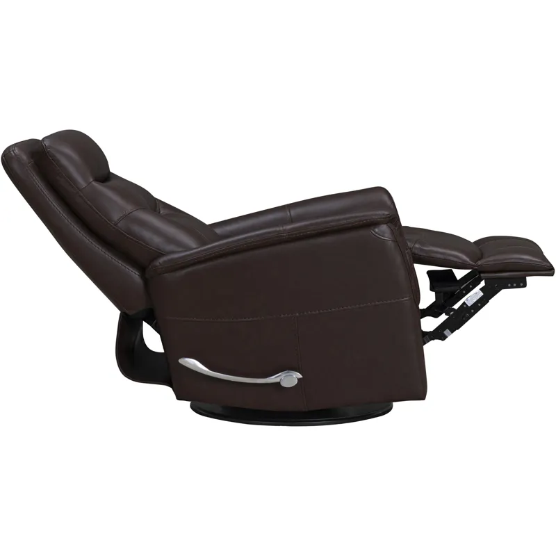 Gemini Milan Brown Manual Swivel Glider Recliner