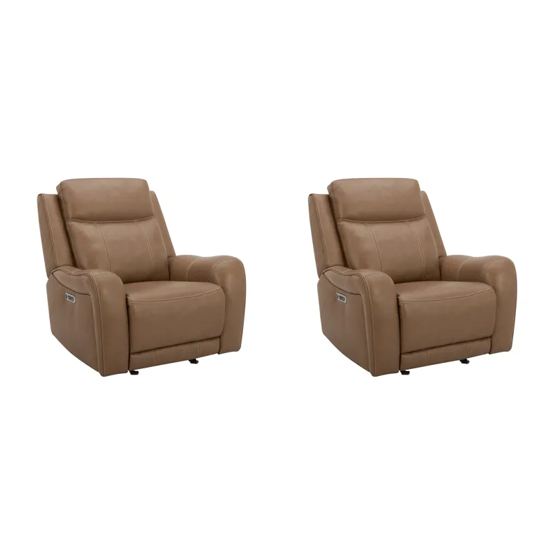 Haywood Butternut Power Glider Recliner Two Pack