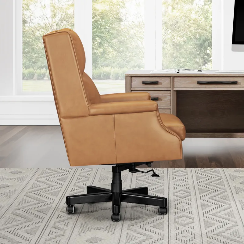 Dc132 Renaissance Cayanne Leather Desk Chair