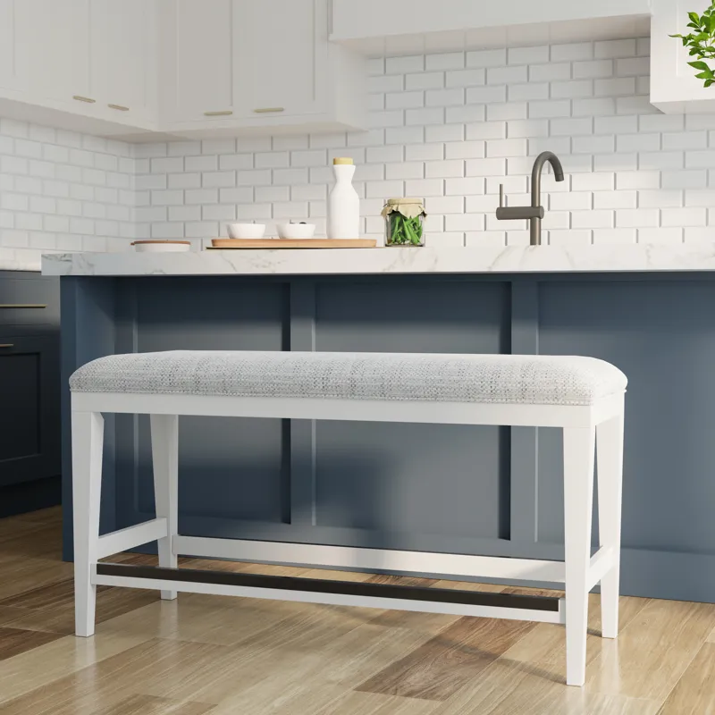 Americana Modern Dining 49 Inch Upholstered Counter Bench