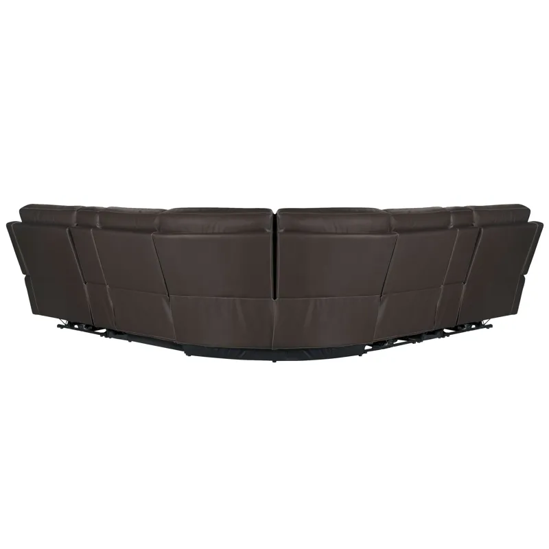 Easton Steamboat Brown 7 Piece Zero Gravity Power Reclining Sectional with Power Adjustable Headrest