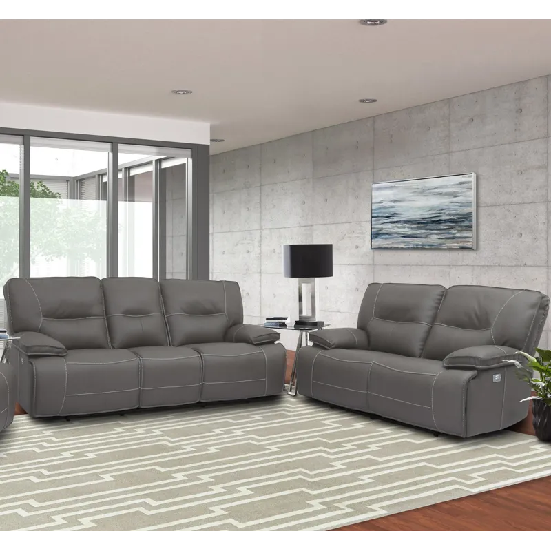 Spartacus Haze Power Reclining Sofa and Loveseat