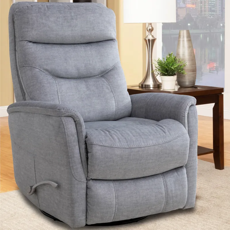Gemini Capri Silver Swivel Glider Recliner Two Pack