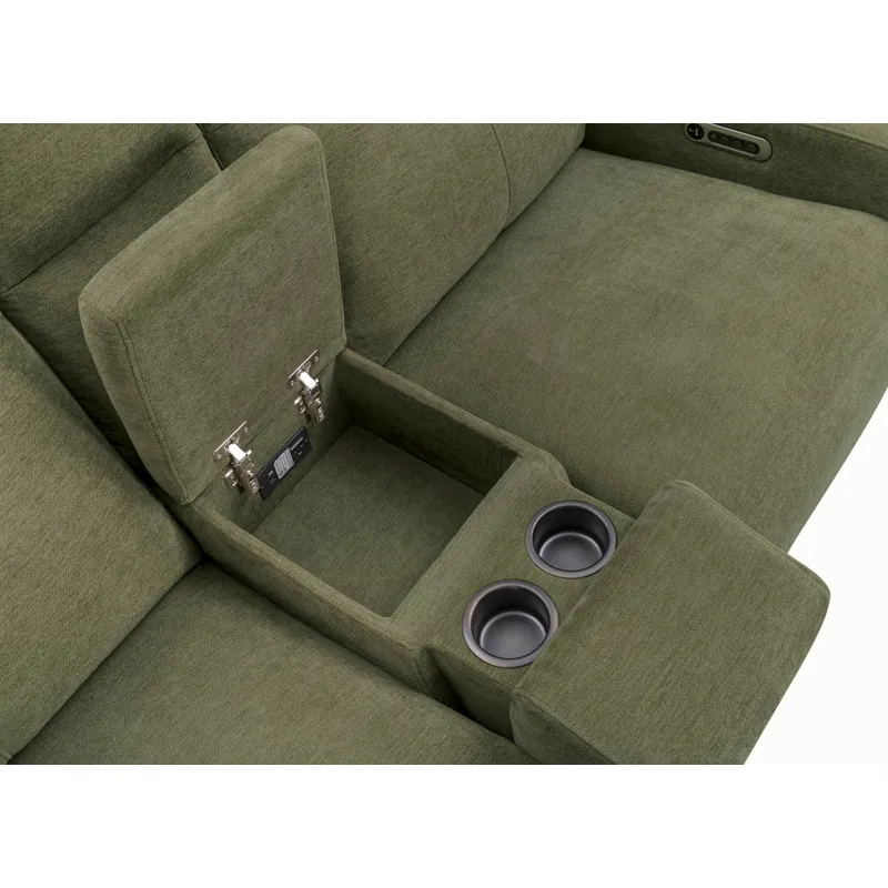 Traxton Jasper Moss Power Zero Gravity Sofa Loveseat and Recliner