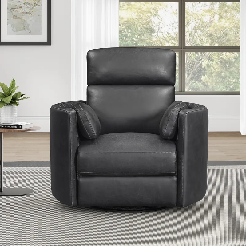 Radius Vintage Slate Power Swivel Glider Recliner