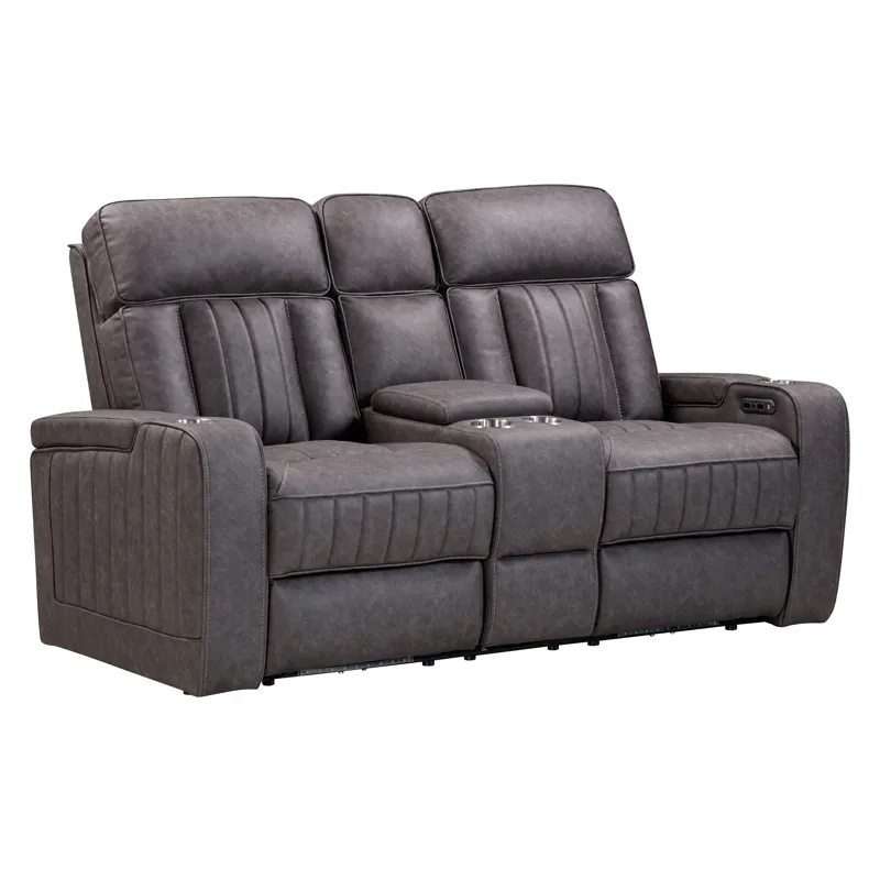 Equinox Mercury Power Reclining Console Loveseat