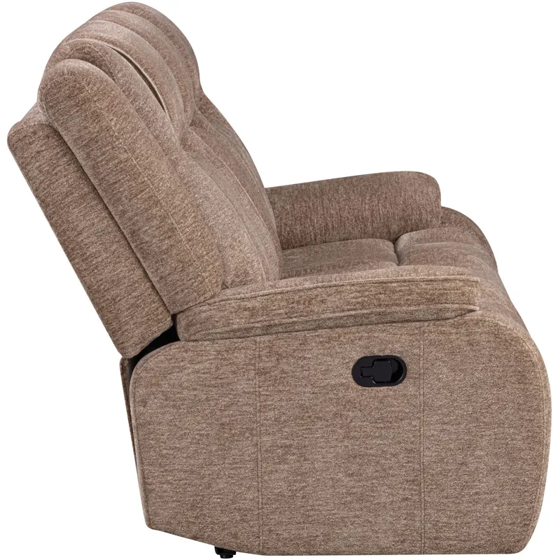 Bruno Plush Tobacco Manual Sofa