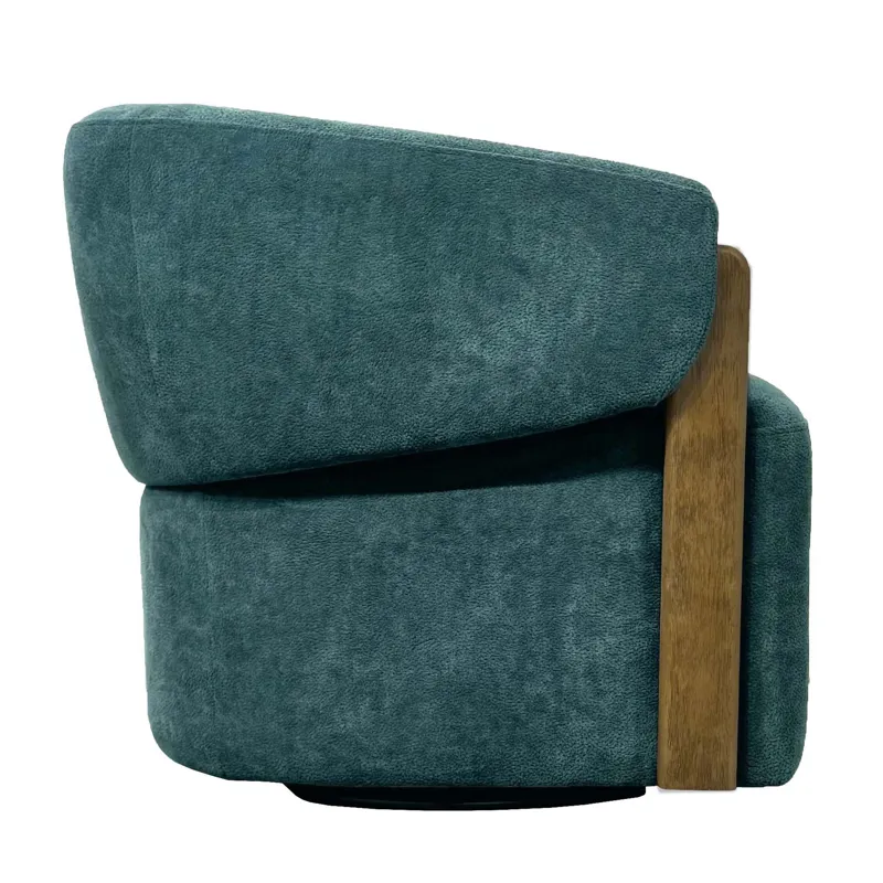 Finley Island Teal Swivel Accent Chair Two Pack