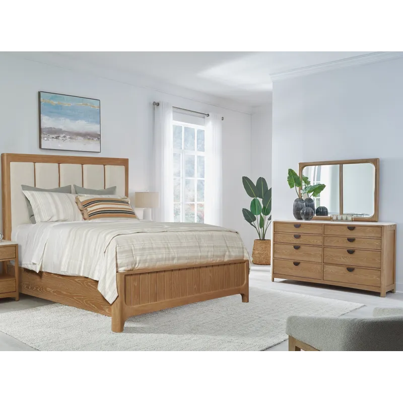 Escape Bedroom Queen Panel Bed with Dresser and Mirror