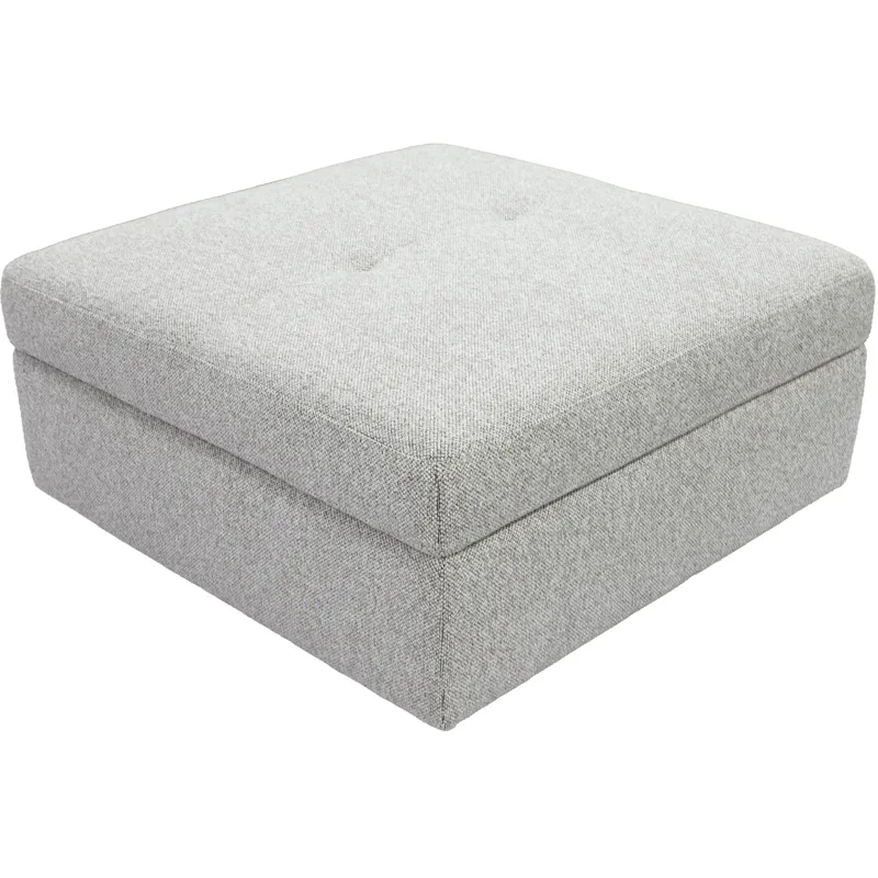 Julianna Crisp Taupe Storage Ottoman