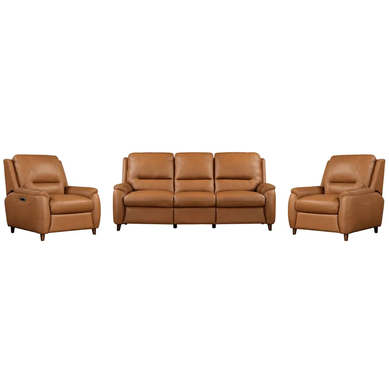 Austin Caramel Cream Power Reclining Sofa and 2 Recliners