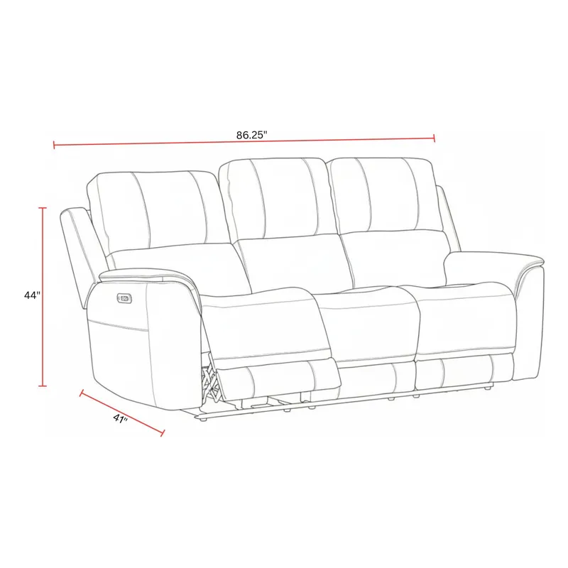 Easton Steamboat Brown Zero Gravity Power Reclining Sofa P3