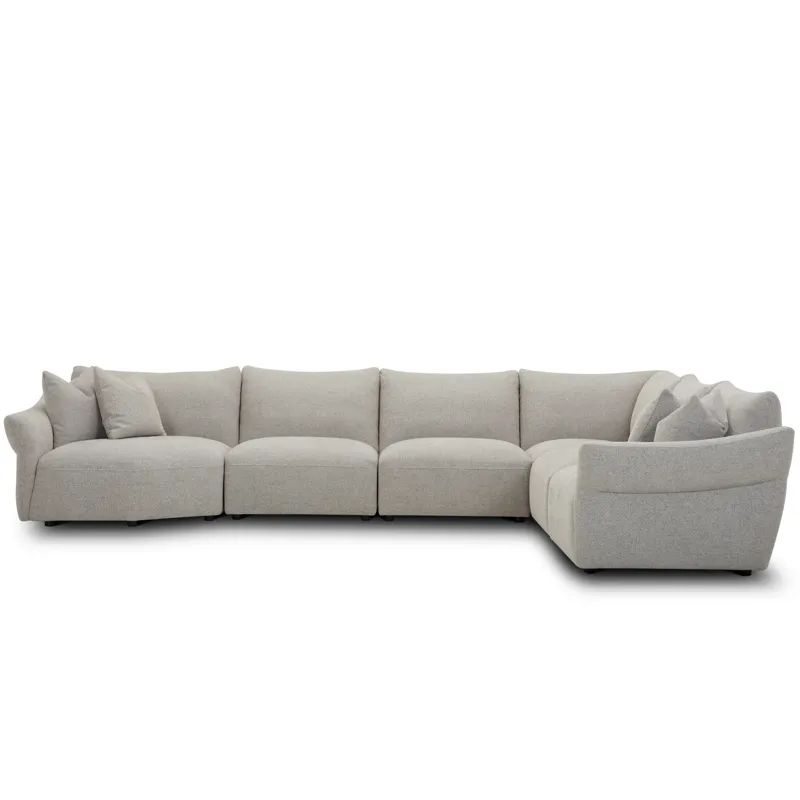 Playful Canes Cobblestone 6 Piece Modular Sectional