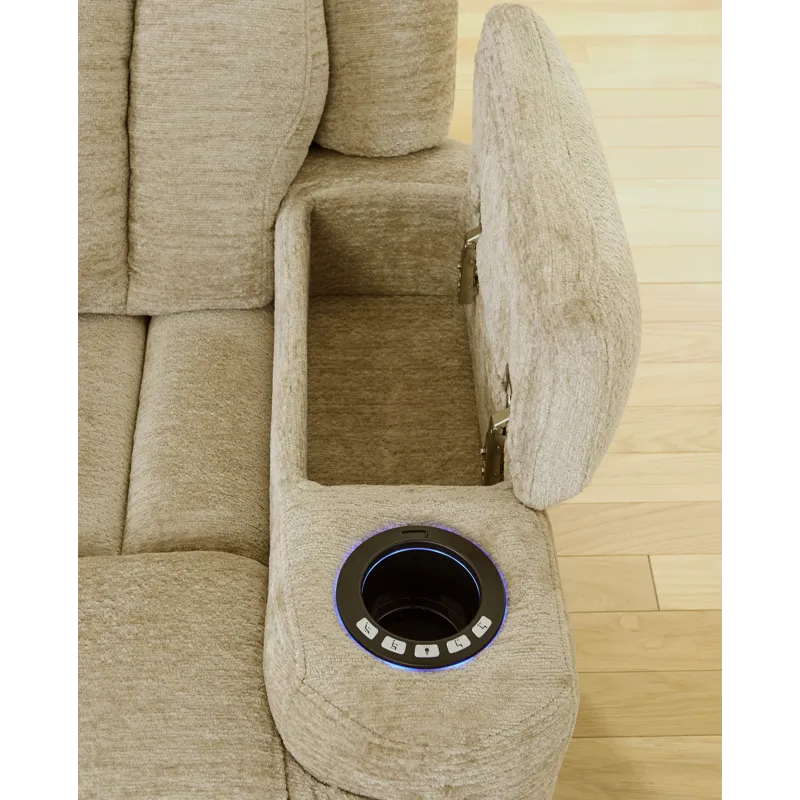 Dalton Lucky Fawn Power Reclining Sofa and Loveseat