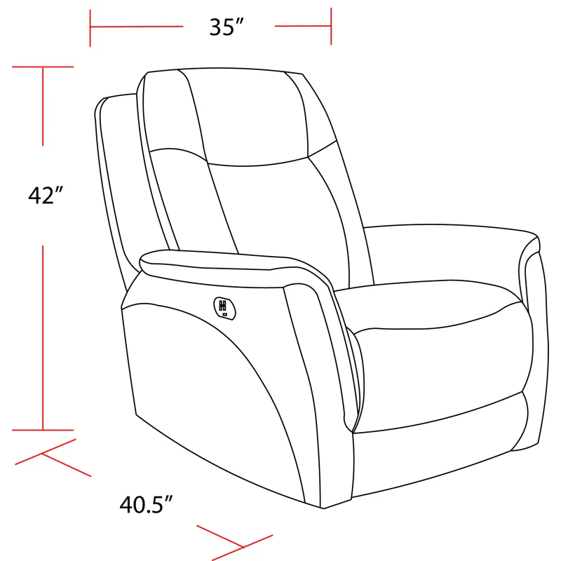 Linus Hudson Grey Zero Gravity Power Recliner Two Pack