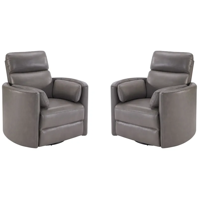 Radius Florence Heron - Powered By Freemotion Cordless Power Swivel Glider Recliner Two Pack