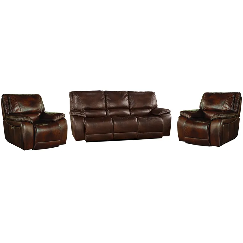 Vail Burnt Sienna Power Reclining Sofa and Two Recliners