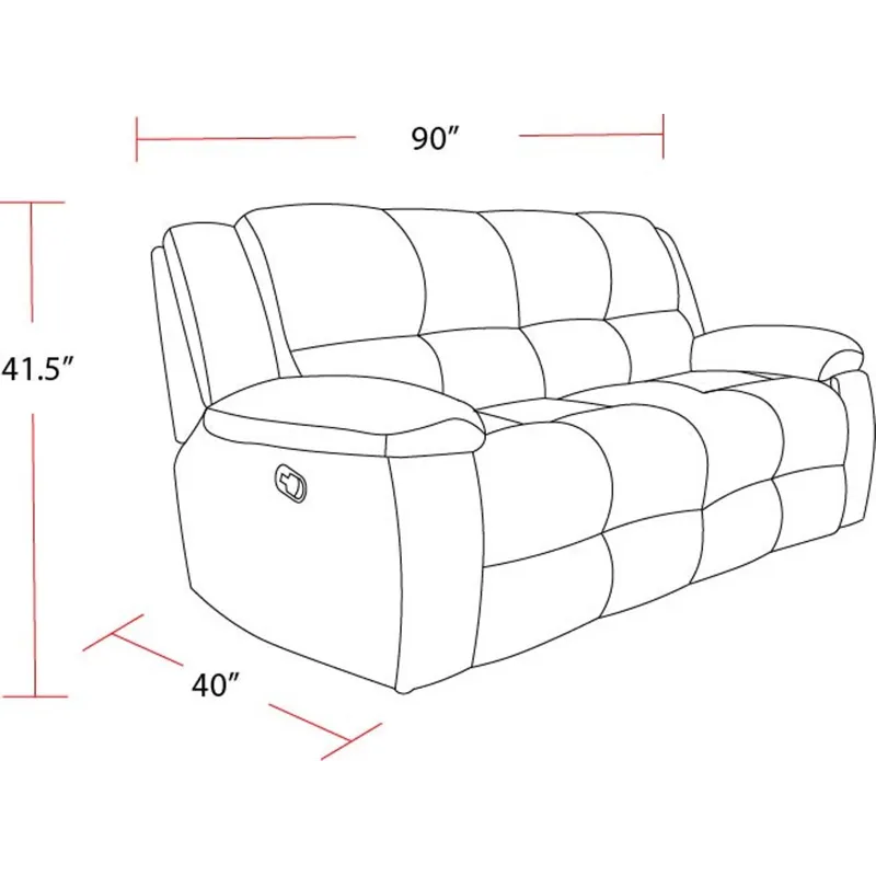 Buster Cabot Stone Manual Reclining Sofa and Recliner
