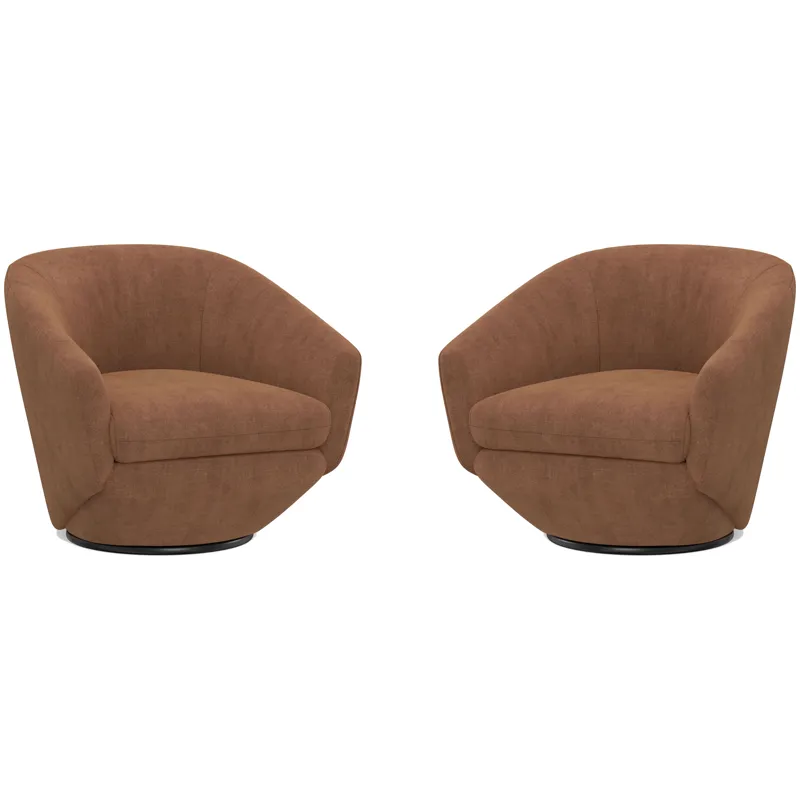 The Twist Elise Rust Swivel Chair Two Pack