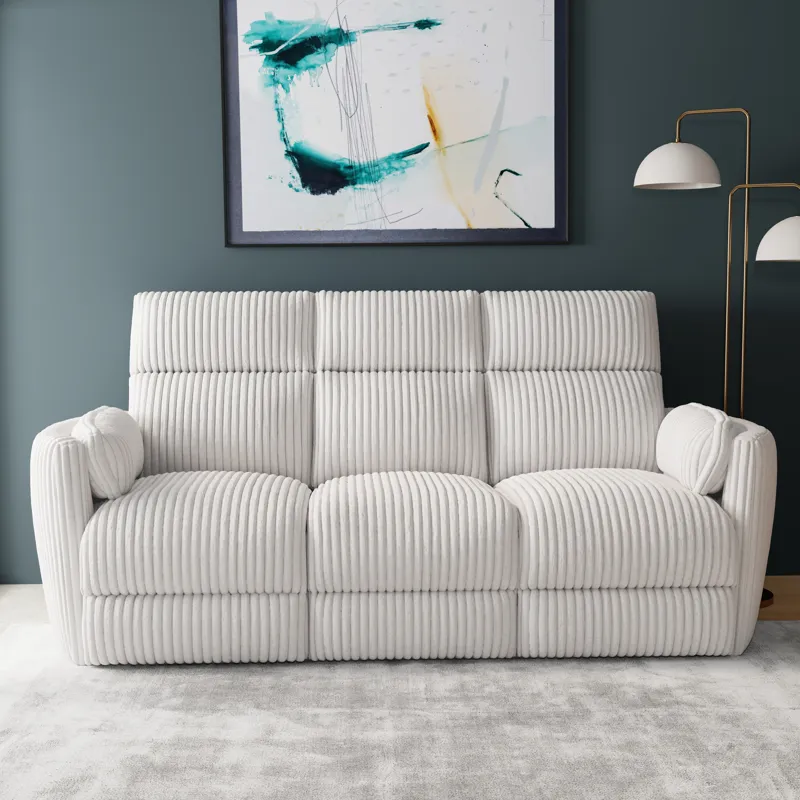 Radius Mega Ivory Power Reclining Sofa Loveseat and Recliner