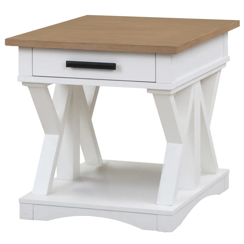 Americana Modern Cotton Cocktail Table with 2 End Tables