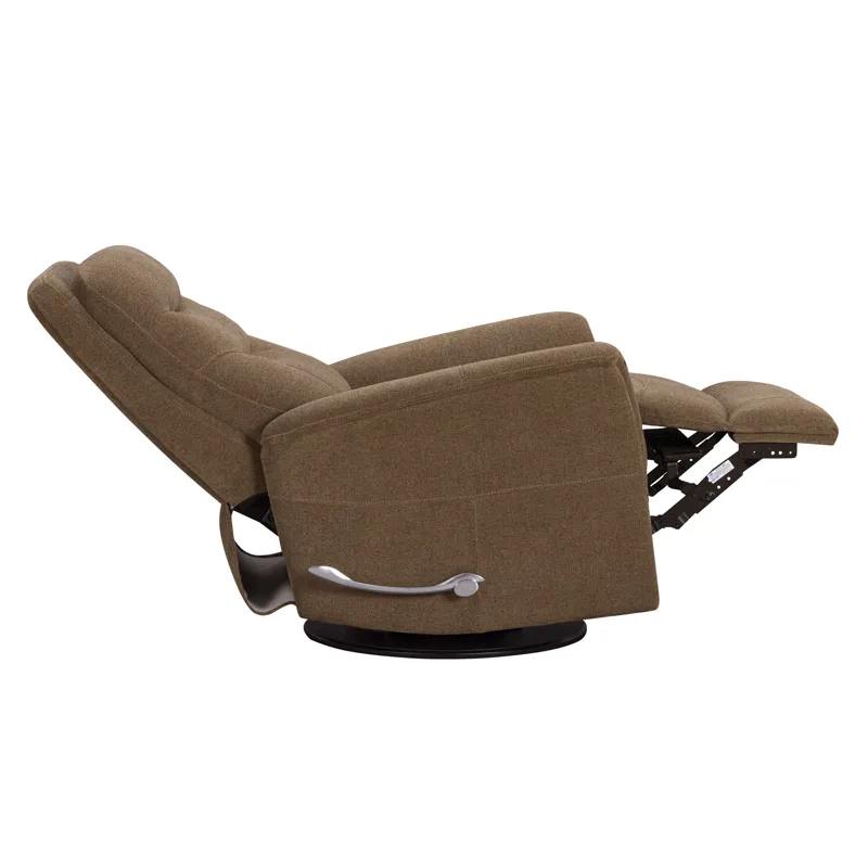 Gemini Snazzy Shiitake Manual Swivel Glider Recliner