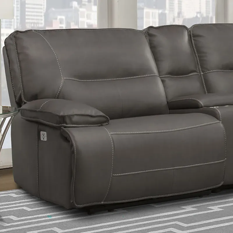 Spartacus Haze Power Left Arm Facing Recliner