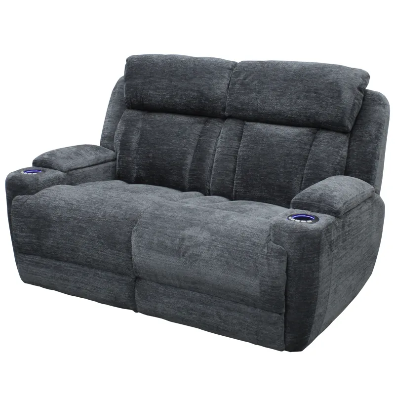 Dalton Lucky Charcoal Power Reclining Loveseat