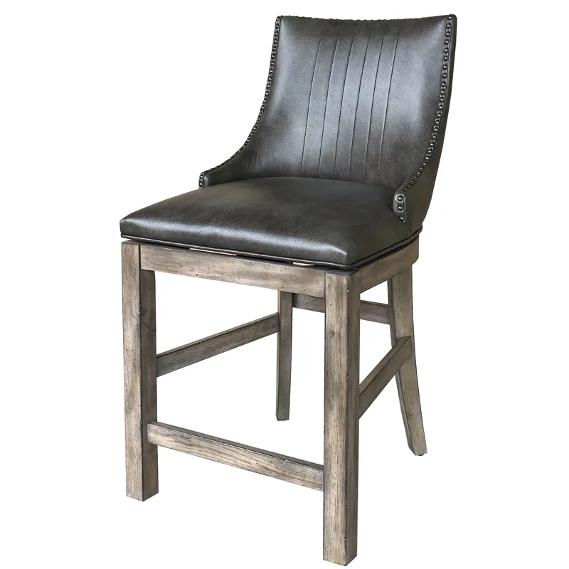 Lodge Dining Swivel Counter Sling Chair Two Pack