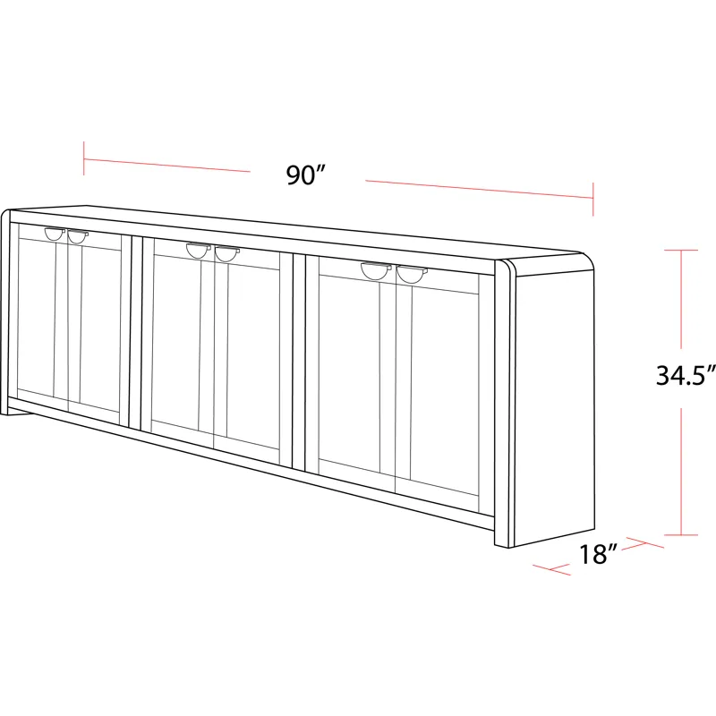 Escape Dining 84 Inch Rectangular Table with Console and 8 Caster Chairs
