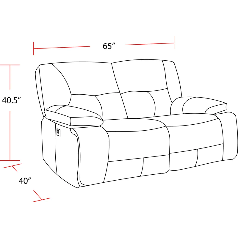 Spartacus Chocolate Power Reclining Sofa and Loveseat