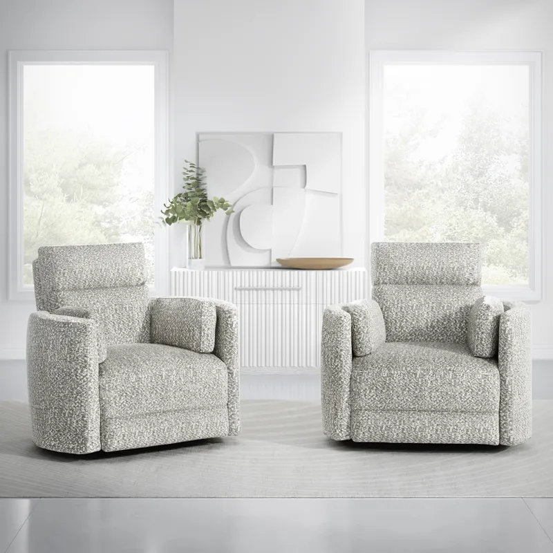 Radius Tatum River Rock Power Swivel Glider Recliner Two Pack