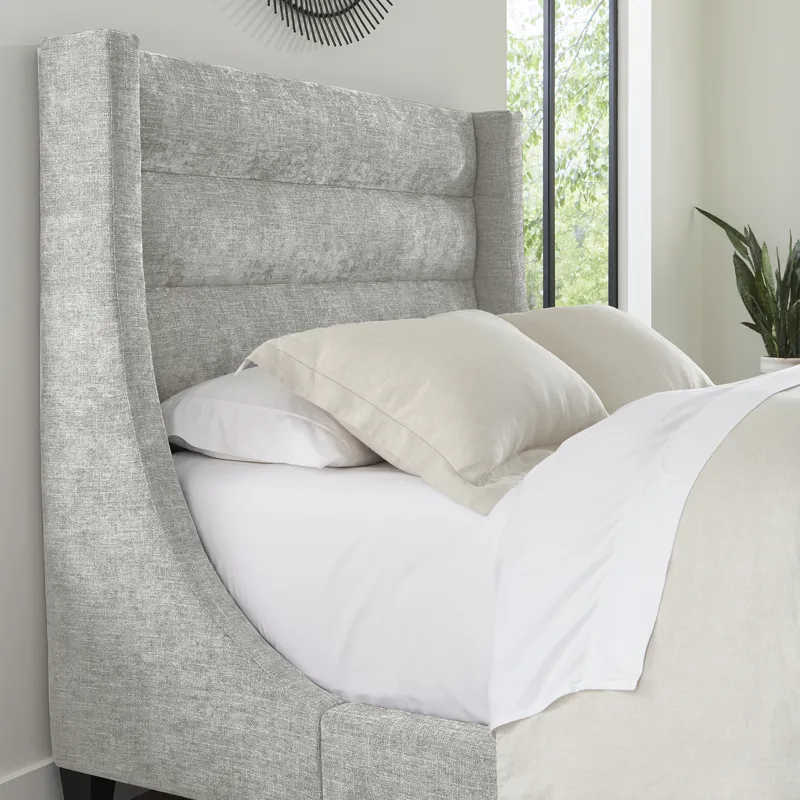 Jacob Luxe Light Grey King Bed