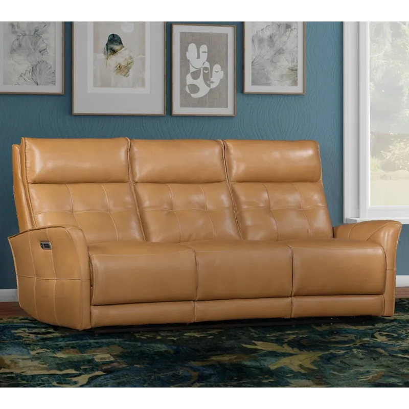 Gershwin Lucca Butterscotch Zero Gravity Power Reclining Sofa