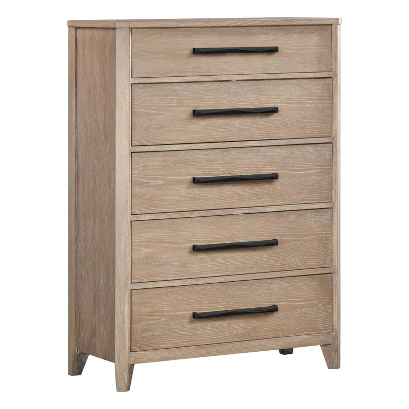 Breckenridge Bedroom Queen Bed 2 Nightstands Dresser with Mirror and Chest