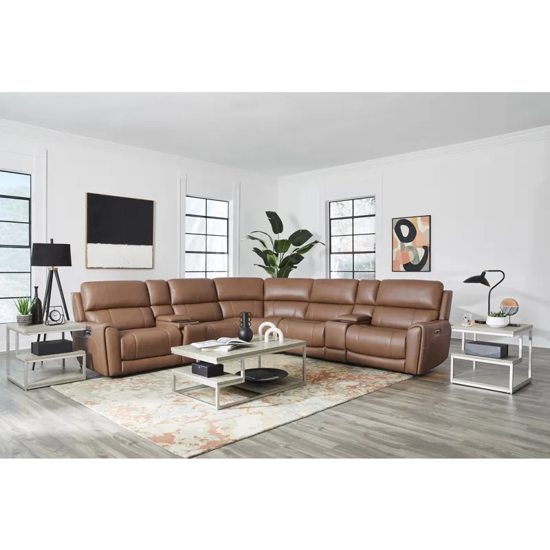 Hancock Apple Cider 7 Piece Zero Gravity Power Reclining Sectional with Power Adjustable Headrests