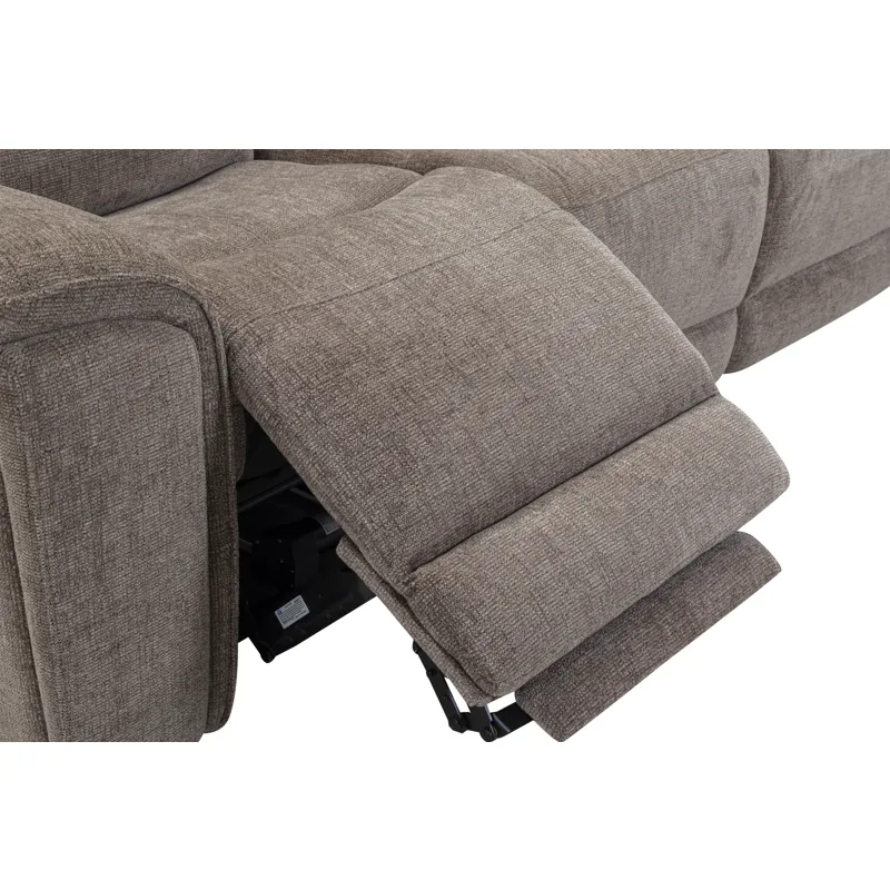Colton Branson Tweed Power Zero Gravity Sofa and 2 Recliners with Immersive Audio