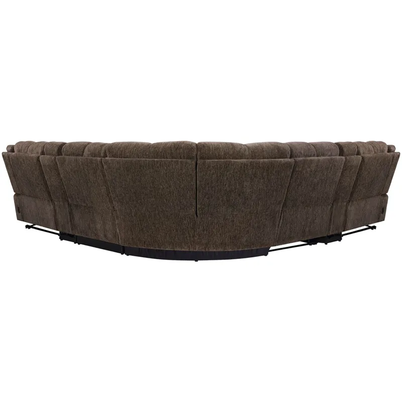 Bronco Plush Umber 7 Piece Modular Manual Reclining Sectional